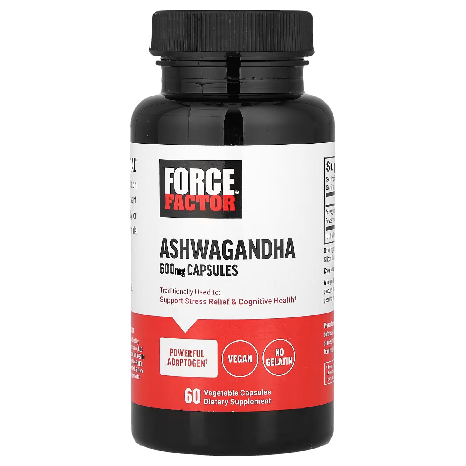 force factor Ashwagandha, 600 mg, 60 Veggie Capsules